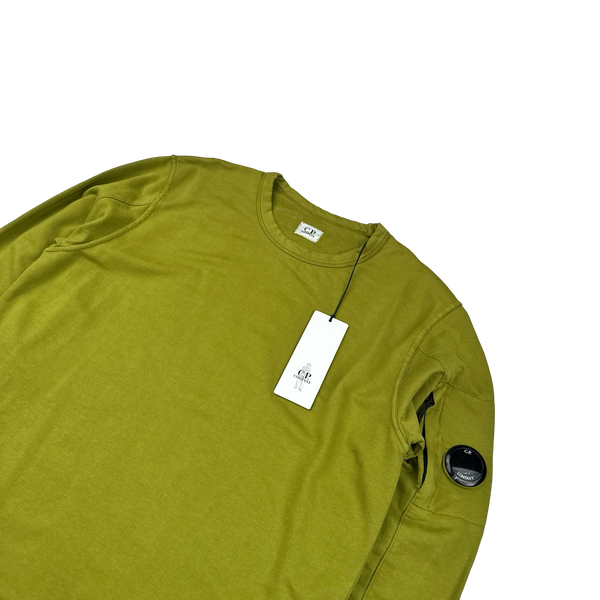 CP Company Pistachio Green Cotton Lens Viewer Crewneck - Small
