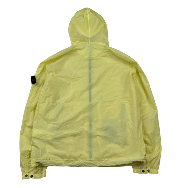 Stone Island 2020 Yellow Skin Touch Nylon Hooded Jacket - Large