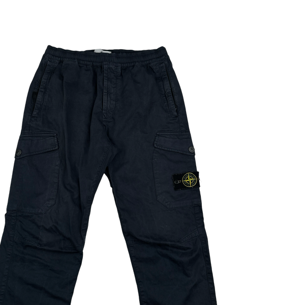 Stone Island 2020 Navy RE-T Cargo Trousers - 32"