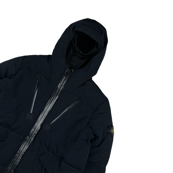 Stone Island 2015 Black Wool Balaclava Repellent Down Jacket - XXL