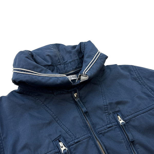 Stone Island Blue 2010 Raso Gommato Jacket - Medium