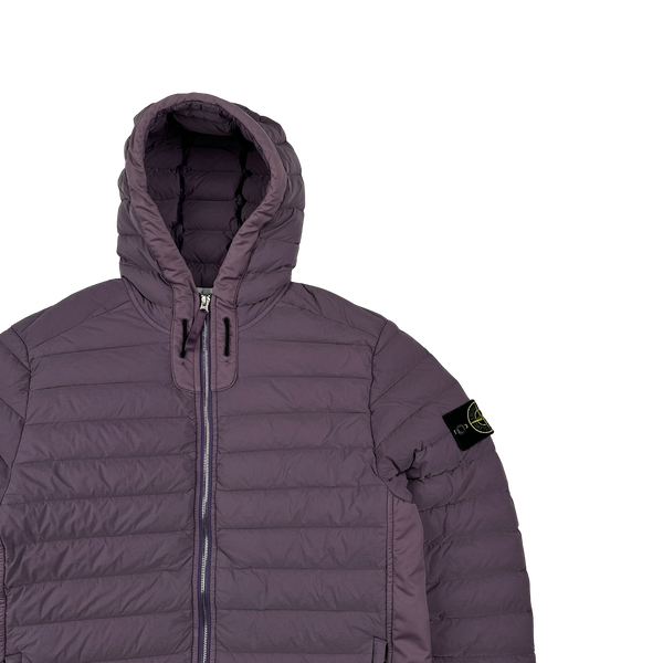 Stone Island 2020 Plum Loom Down Woven Puffer Jacket -  Large