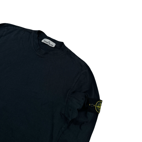 Stone Island 2016 Black Longsleeve Cotton Top - Small