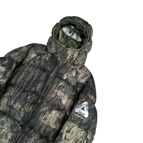 Palace 2024 Real Tree Camo Matte Pertex Down Filled Balaclava Puffer Jacket - Medium