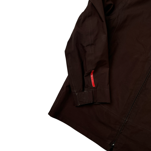 Prada Burgundy Nylon Red Tab Lightweight Jacket - Medium