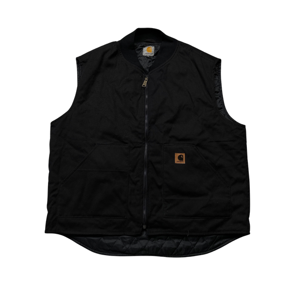 Carhartt Black Reworked Quilted Gilet - Large