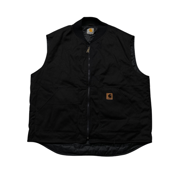 Carhartt Black Reworked Quilted Gilet - Large