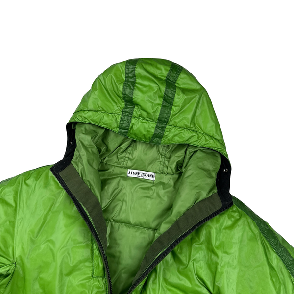 Stone Island 2007 Green Mesh Badge Down Puffer Jacket