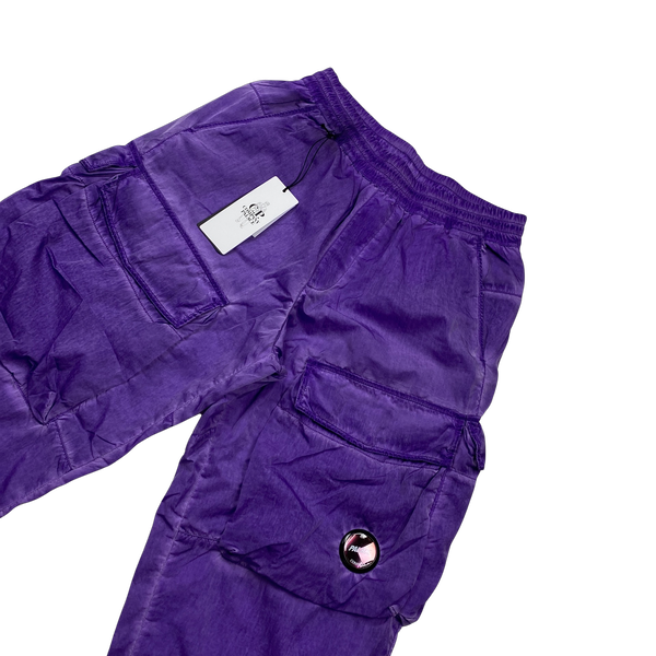 CP Company x Palace Purple Nylon Cargo Trousers - Small