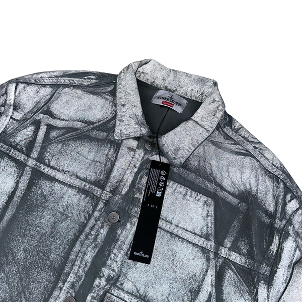 ジャケット・アウター Supreme x Stone  Jacket Reflective Stone Island x Supreme 'Bull Denim Reflective' Jacket - XL