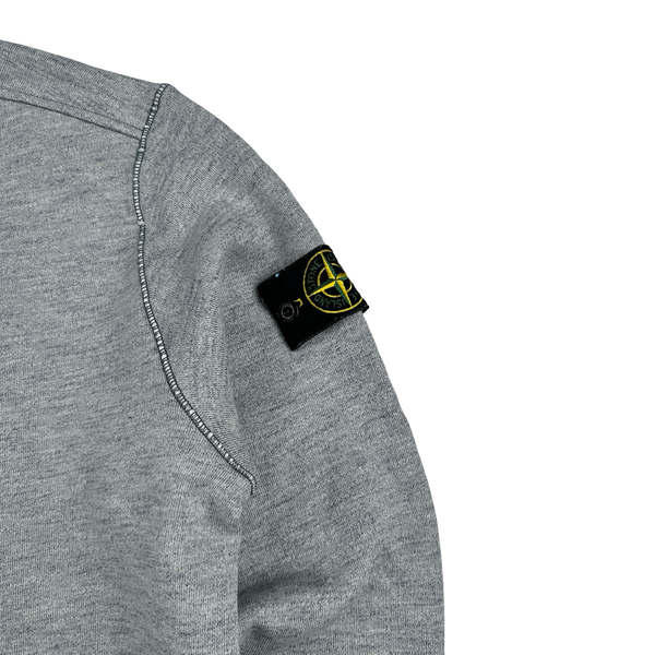 Stone Island Grey Cotton Crewneck Jumper - Medium