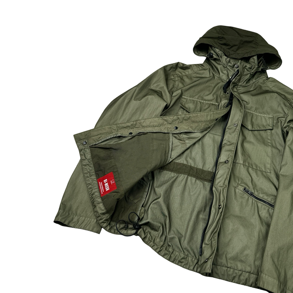 CP Company Dyed Bi Mesh Green Jacket -  Medium