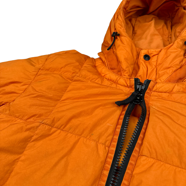 Stone Island 2019 Orange Down Garment Dyed Crinkle Reps Puffer Jacket - Medium