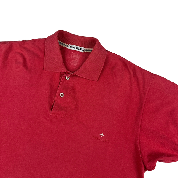 Stone Island 80's Marina Compass Vintage Cotton Polo Shirt - XL