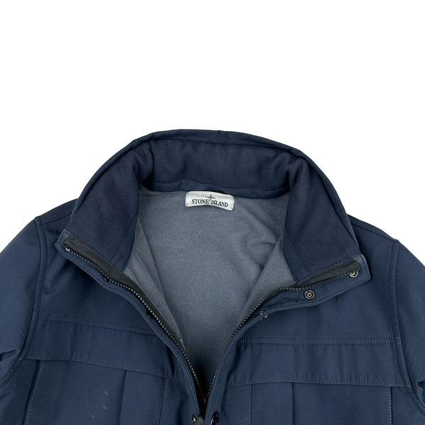 Stone Island 2014 Navy High Neck Soft Shell Jacket - Medium