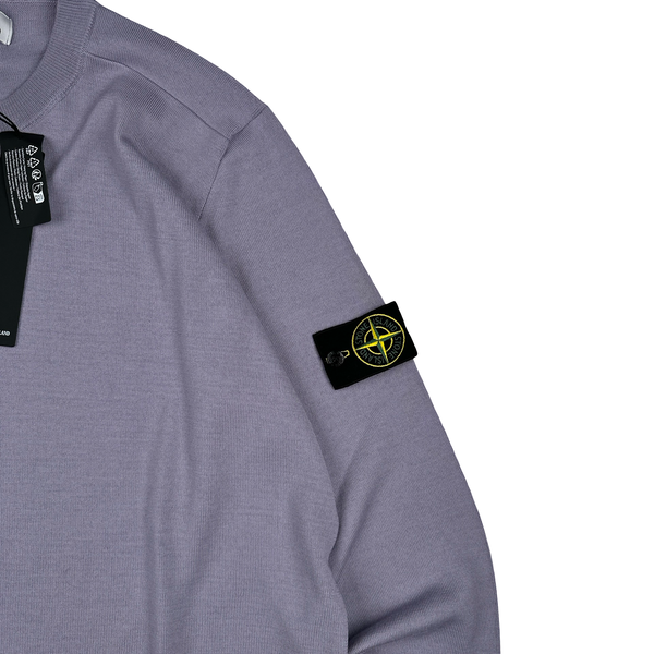 Stone Island 2023 Lavender Purple Crewneck Knit Jumper - XXL