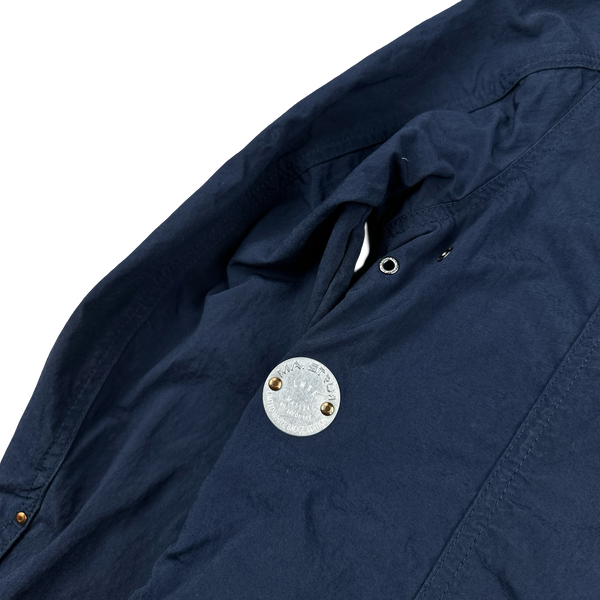Ma Strum Navy Multipocket Buttoned Overshirt - Small