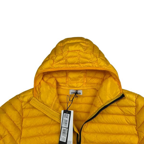 Stone Island Yellow Loom Woven R Nylon Down TC Puffer - XL