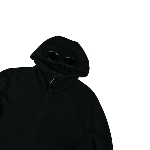 CP Company Black Spellout Pullover Goggle Hoodie - XL