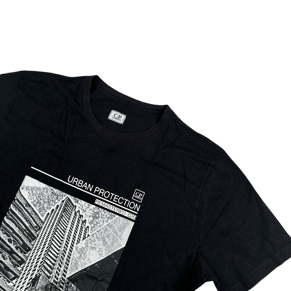 CP Company Metropolis Black Graphic T Shirt - XL