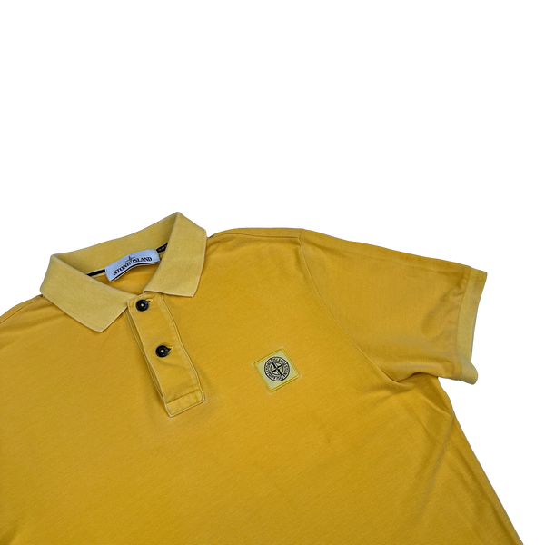 Stone Island 2017 Yellow Polo Shirt - Medium