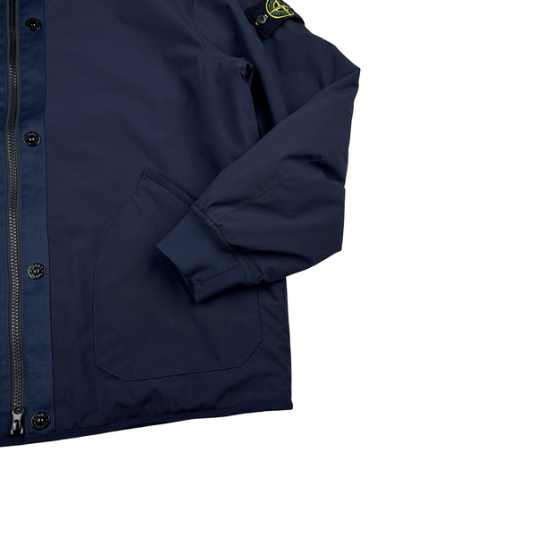 Stone Island 2023 Navy Soft Shell R eDye Technology Primaloft Lined Jacket - XL