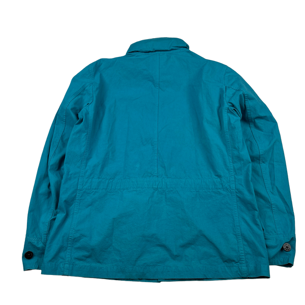Stone Island 2020 Blue Cotton Cordura Centre Badge Field Jacket - Medium