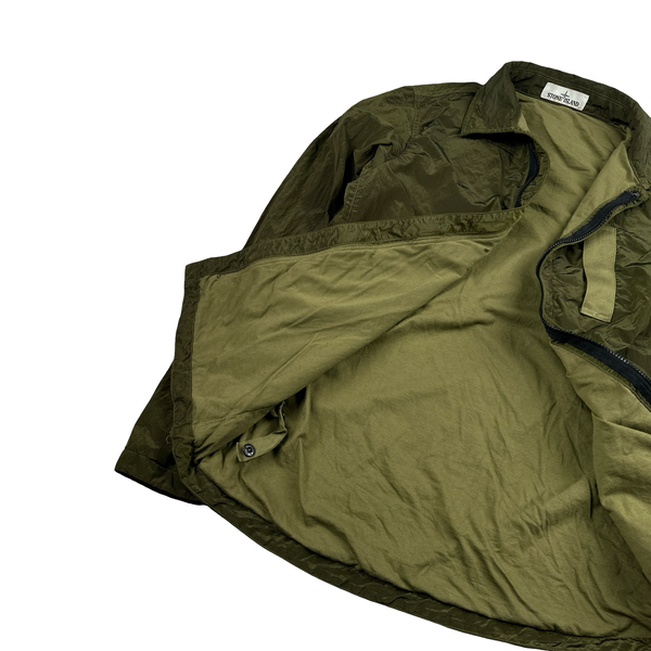 Stone Island 2017 Green Nylon Metal Shimmer Overshirt - Medium