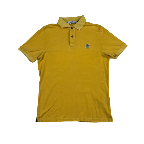 Stone Island 2017 Yellow Polo Shirt - Medium