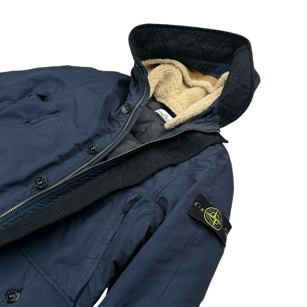 Stone Island 2017 Navy David TC Down Filled Parka Jacket - Small