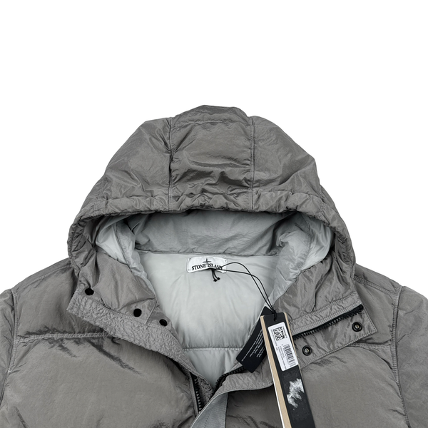 Stone Island 2024 Nylon Metal Down TC Silver Hooded Jacket - XL