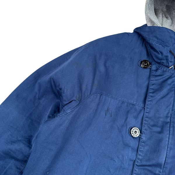 Stone Island 2005 Blue Raso Gommato Dutch Rope Liner Jacket - XL