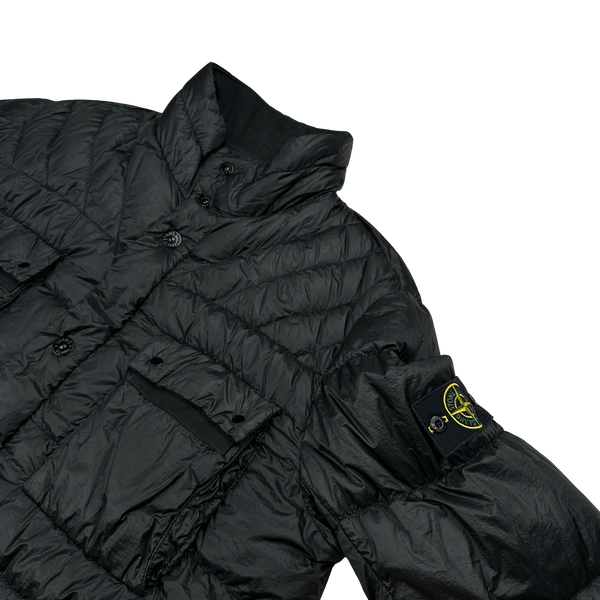 Stone Island Black Garment Dyed Down Puffer Jacket - 3XL
