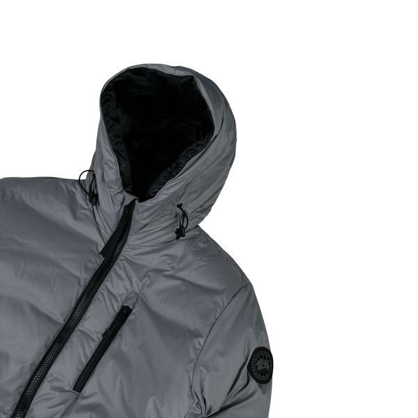 Canada Goose Grey Premium Down Lodge Puffer Hoodie Jacket - Small