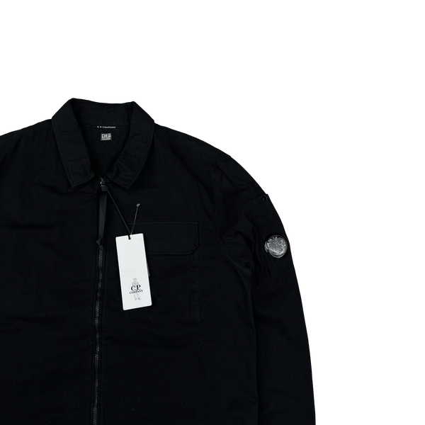 CP Company Black Zipped Lens Viewer Overshirt - Medium