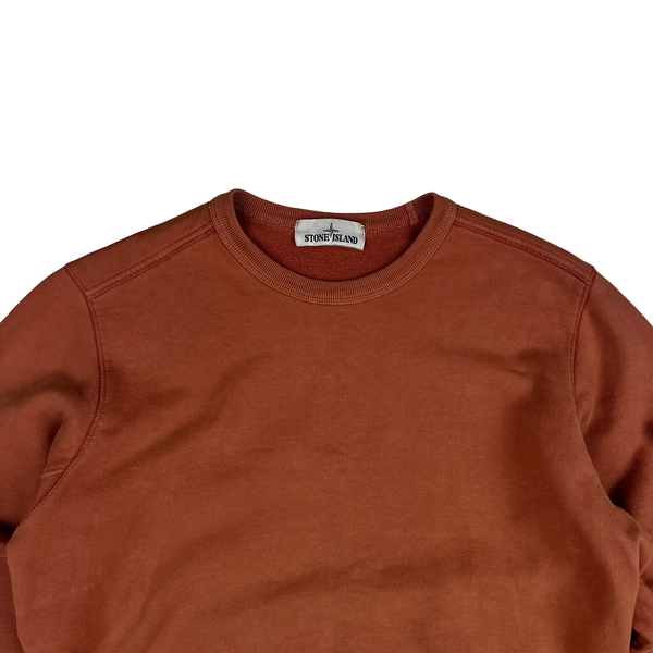 Stone Island 2019 Brick Red Cotton Crewneck - Small