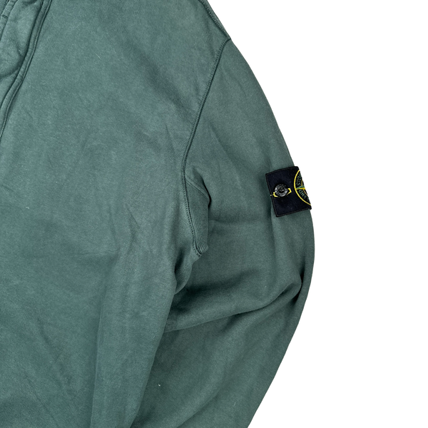 Stone Island 2019 Green Quarter Zipped Cotton - XXL