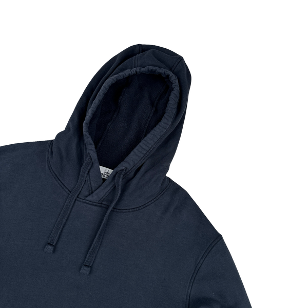 Stone Island 2020 Navy Cotton Pullover Hoodie - Large