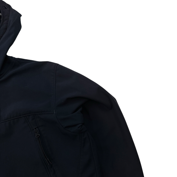 CP Company Navy Blue Soft Shell Goggle Jacket - Medium