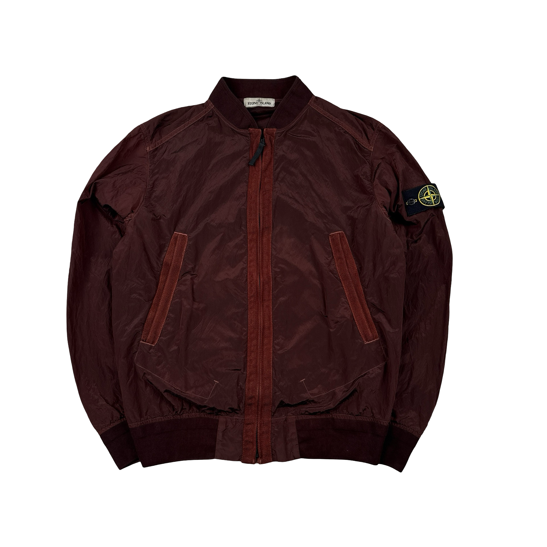 Stone Island 2013 Red Nylon Metal Bomber Jacket - Large – Mat's Island