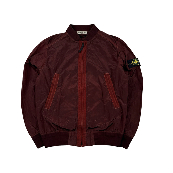 Stone Island 2013 Red Nylon Metal Bomber Jacket - Large
