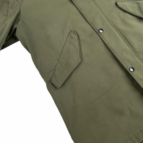 CP Company Khaki Fishtail Soft Shell Parka - Large