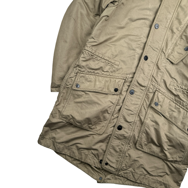 Stone Island 2013 Beige David TC Thick Lined Fishtail Duffle Jacket - Medium