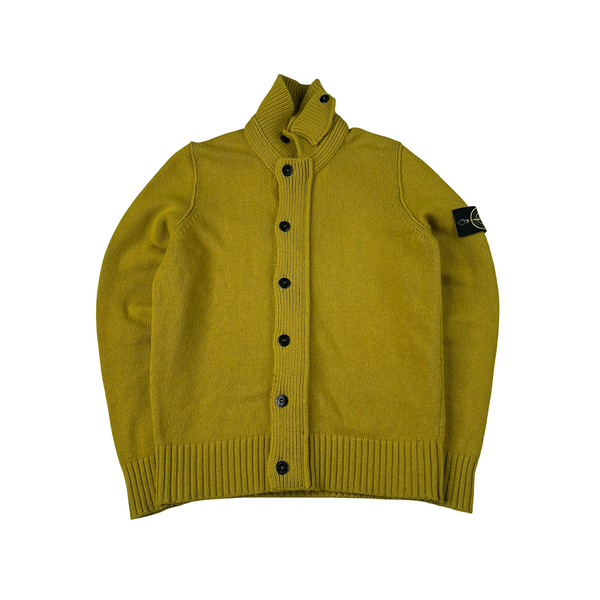 Stone Island 2011 Olive Wool High Neck Jumper - Medium