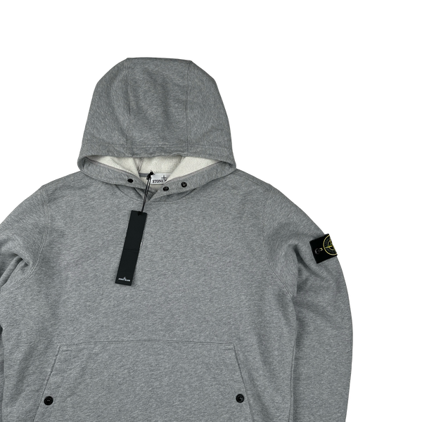 Stone Island 2023 Grey Pullover Hoodie - Large