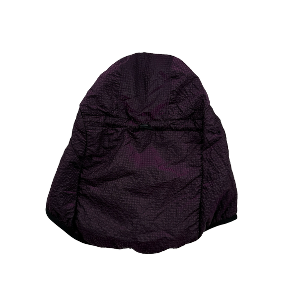 Stone Island Purple Nylon Metal Poplin 3D Effect Primaloft Cap Snood