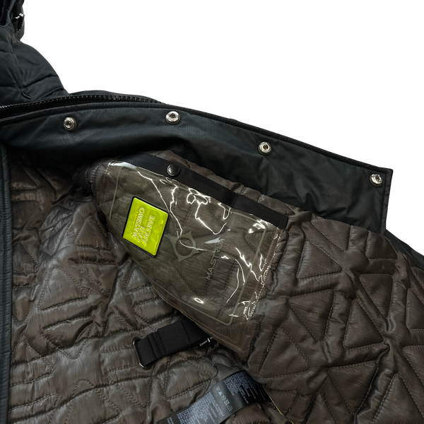 Ma Strum Padded Fleece Hooded Quilted Padded Zipped Jacket - Large