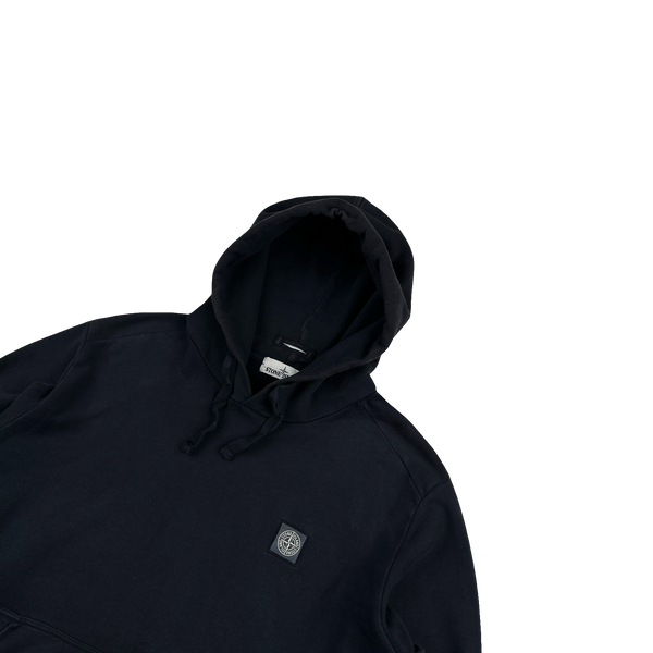 Stone Island 2015 Navy Patch Logo Hoodie Jumper - XXL