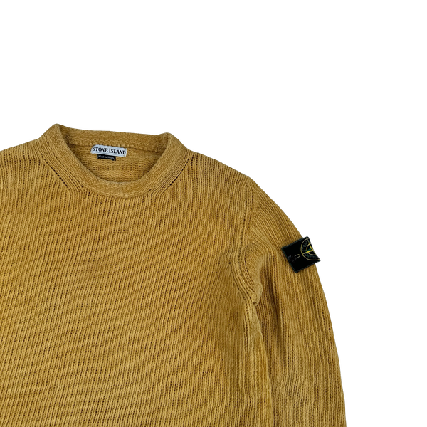Stone Island 1998 Yellow Chenille Knit Vintage Jumper - Medium