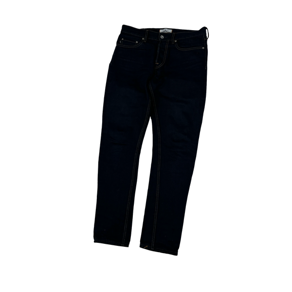 Stone Island 2015 RE-T Dark Blue Contrast Stitch Denim Jeans - 30"